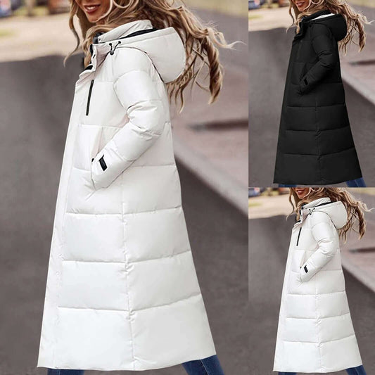 2022 Winter Women Jacket Coats Long Parkas Female Down Cotton Hooded