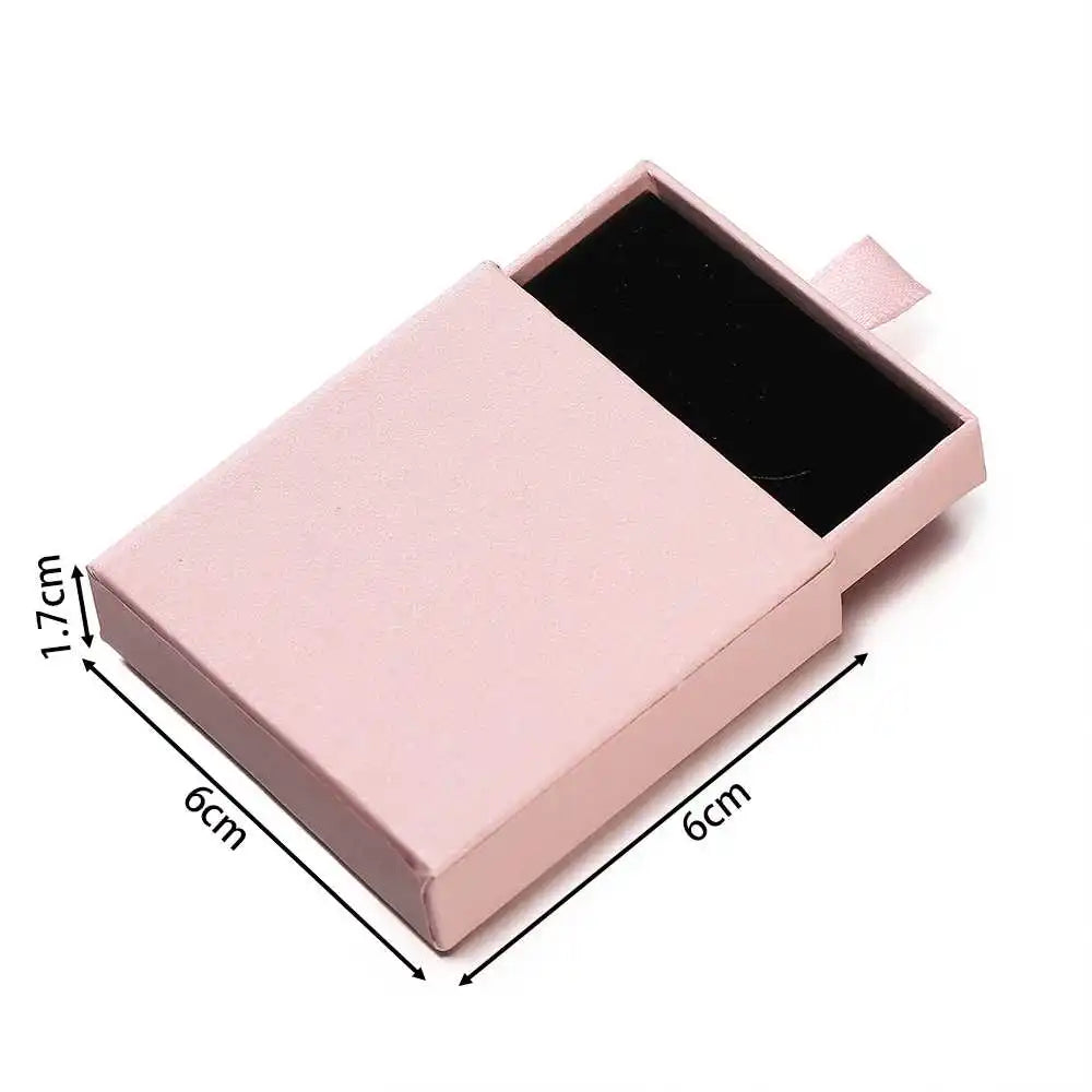 Creative Drawer Jewelry Packaging Box Necklace Ring Earing Bracelet Storage Organizer Display Stand Solid Color Paper Gift 2030