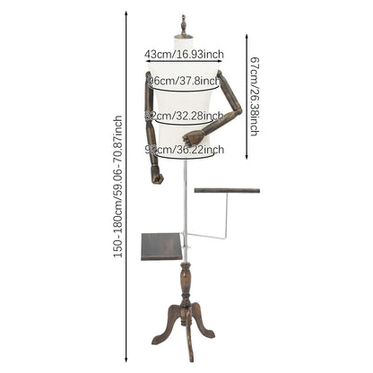Male Mannequin Dress Half Body Adjustable Height About 150-180cm Male Mannequin
