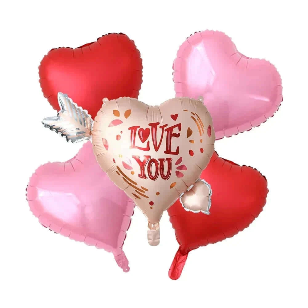 Happy Valentine’s Day Love Red Heart Bear Foil Balloons Wedding Anniversary Party Supplies Birthday Gift Home Outdoor Decoration