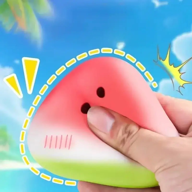 Sell Well Squishy Watermelon Fidget Toy Anti-Stress Slow Rising Fruit Pinch Squeeze Stress Reliever Funny Pressure Reducer Prop