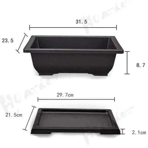 Training Pots With Tray Plastic Bonsai Plants Pot Square For Flower.