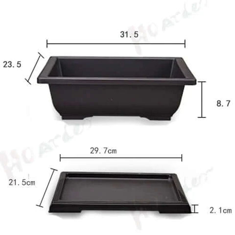 Training Pots With Tray Plastic Bonsai Plants Pot Square For Flower.