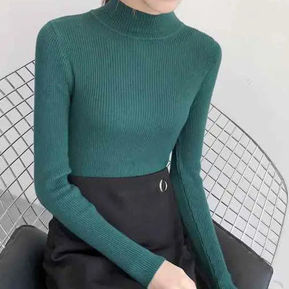 Chic Mock Neck Women&