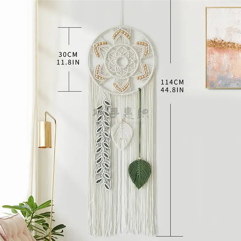 Macrame Dream Catchers For Bedroom Dream Catcher Wall Decor Large Boho Wall Hanging With Woven Leaves Decor Ornament Easy To Use
