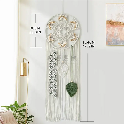 Macrame Dream Catchers For Bedroom Dream Catcher Wall Decor Large Boho Wall Hanging With Woven Leaves Decor Ornament Easy To Use