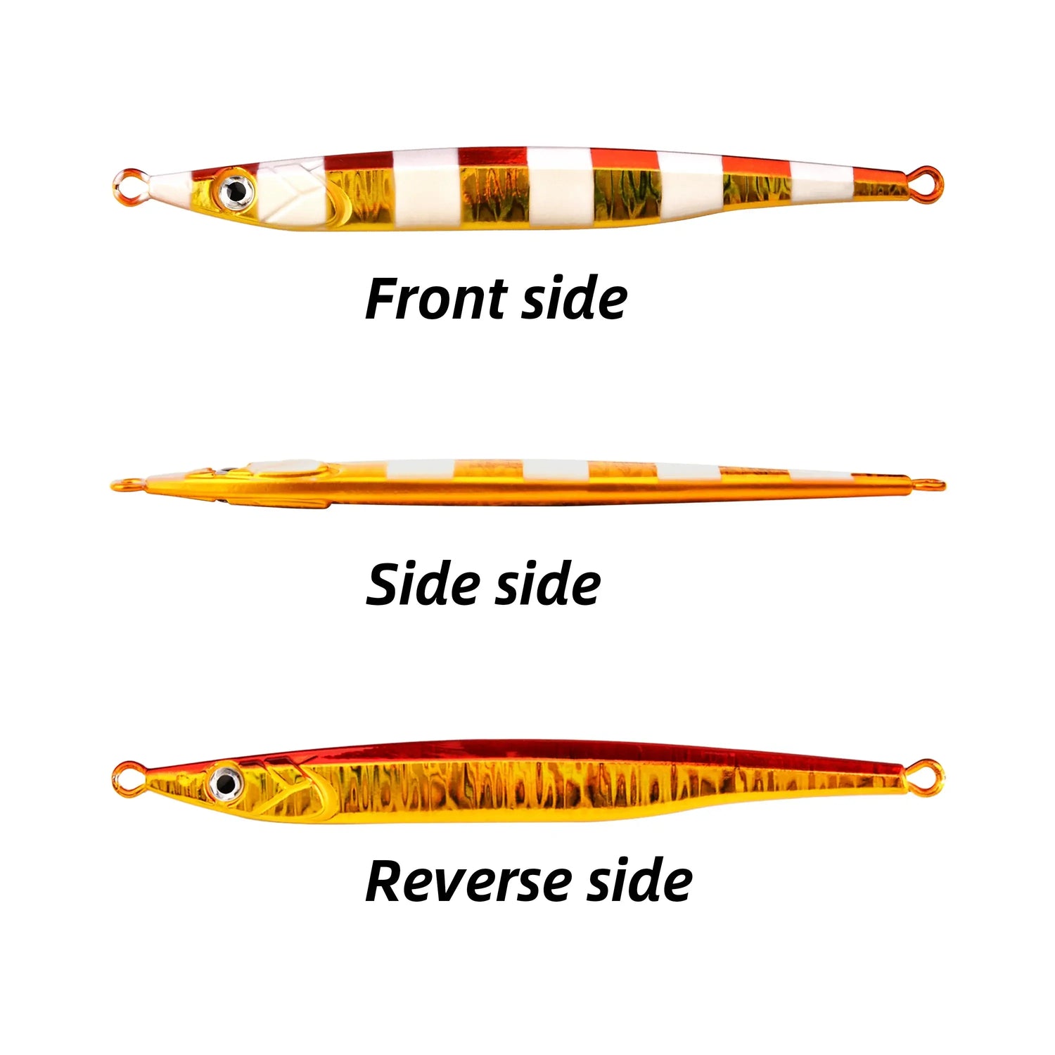 5PC Metal Jig Fishing Lure 60g-180g Swimbait 3D Laser Wobbler Pike