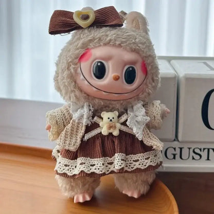 Cute Labubu Doll Jacket | 17cm Mini Doll Clothes