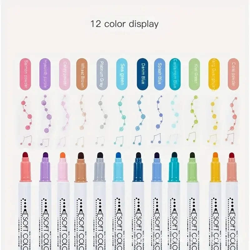 6Pcs Light Color Dot Painting Brush Set