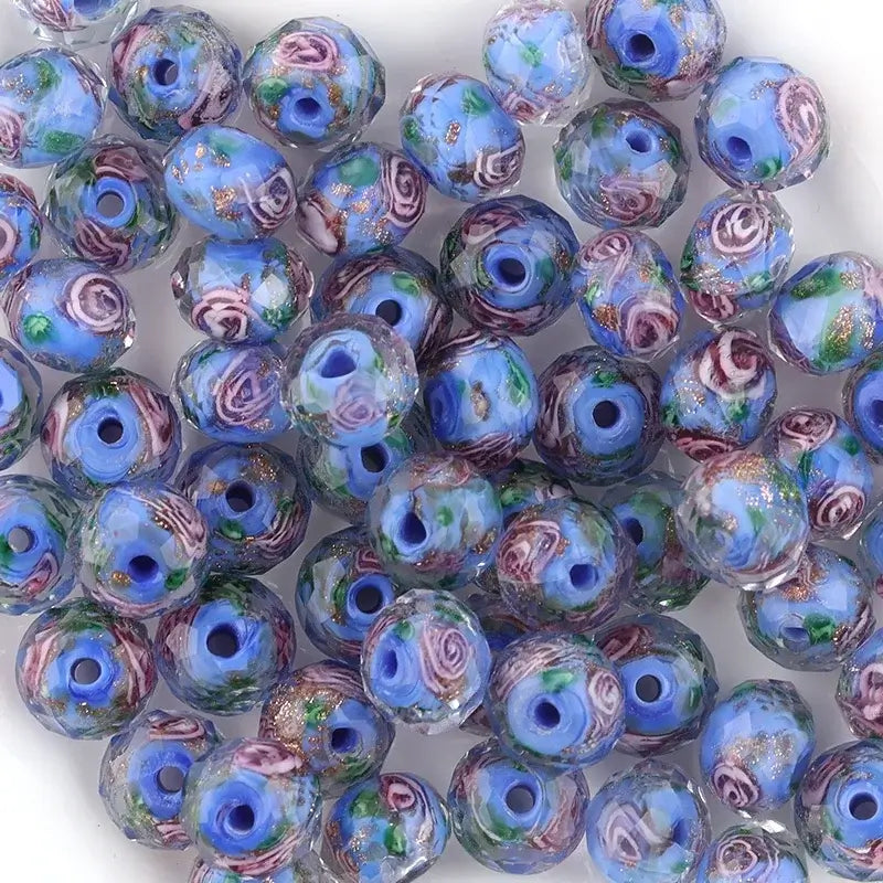 10pcsNew European Colorful Lampwork Glass Beads Murano Plastic Aolly Charm For Girl DIY Bracelets Bangles Women Jewelry Dropship