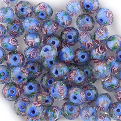 10pcsNew European Colorful Lampwork Glass Beads Murano Plastic Aolly Charm For Girl DIY Bracelets Bangles Women Jewelry Dropship