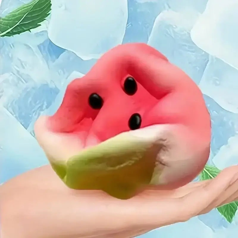 Sell Well Squishy Watermelon Fidget Toy Anti-Stress Slow Rising Fruit Pinch Squeeze Stress Reliever Funny Pressure Reducer Prop