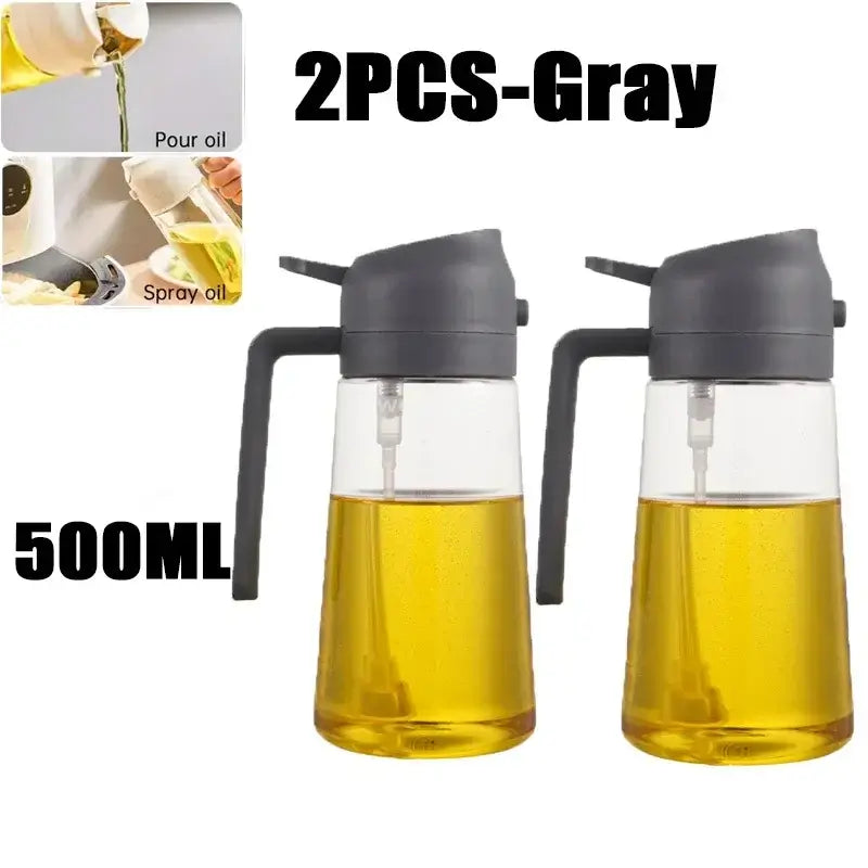 Olive Oil Spray Bottle for Oil Bottle Pouring for Cooking Oil Spices Camping Dispenser with Automatic Lid Spice Shaker