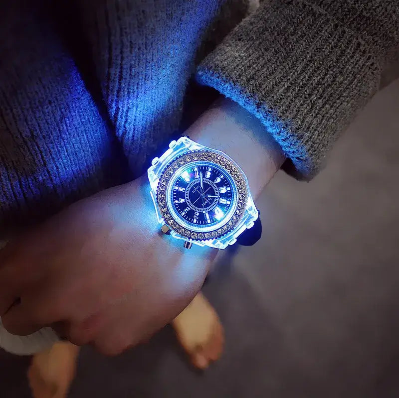 LED Light-Up Watch with Silicone Strap