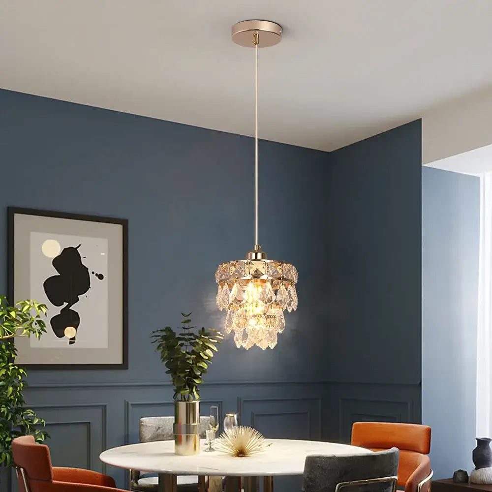 Vinilky Gold Crystal Pendant Light, SG03 or SG04