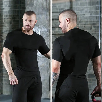 Anime Compression Shirt Men Quick-Dry Running Sports Shirts Fitness