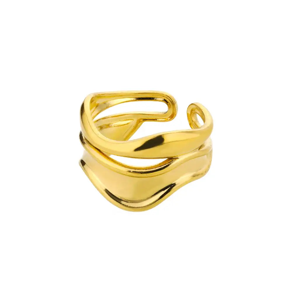 Stainless Steel Rings for Women Gold Color Never Fade Luxury Classic rings wedding couple rings Jewelry Free Shipping