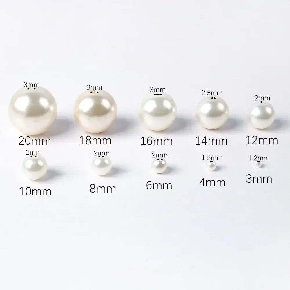 500pcs 3 4 6 8 10 mm Imitation Pearl Beads With Hole Beading Accessories Acrylic Necklace Bracelet Spacer Beads Jewelry Making