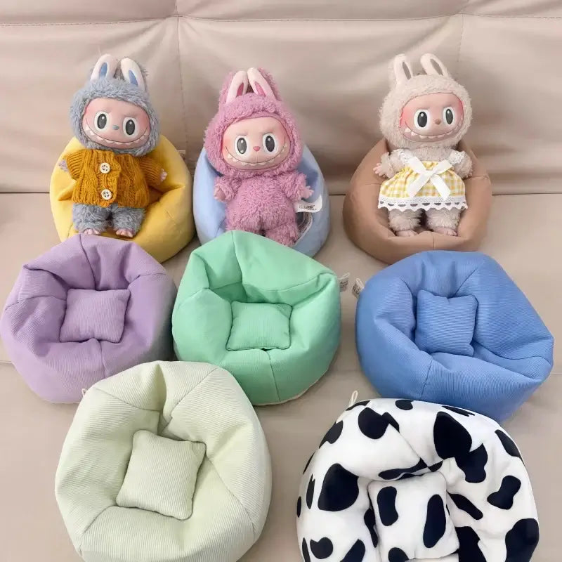Labubu Doll Sofa - Cute Cushion for Mini Lazy Bed