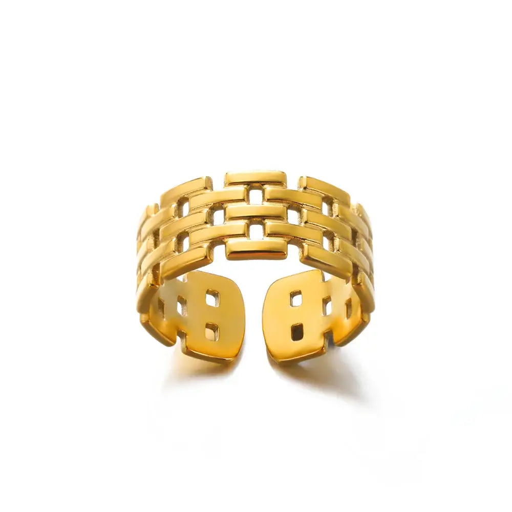 Stainless Steel Rings for Women Gold Color Never Fade Luxury Classic rings wedding couple rings Jewelry Free Shipping