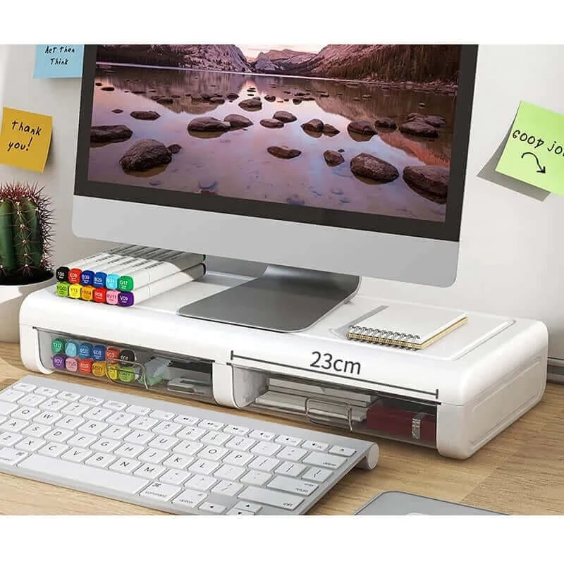 Desktop Computer Monitor Stand Raiser Multi-Function Storage Shelf 2