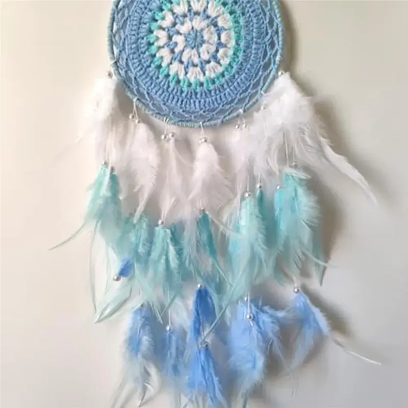 blue dream catcher wall hanging