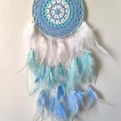 blue dream catcher wall hanging