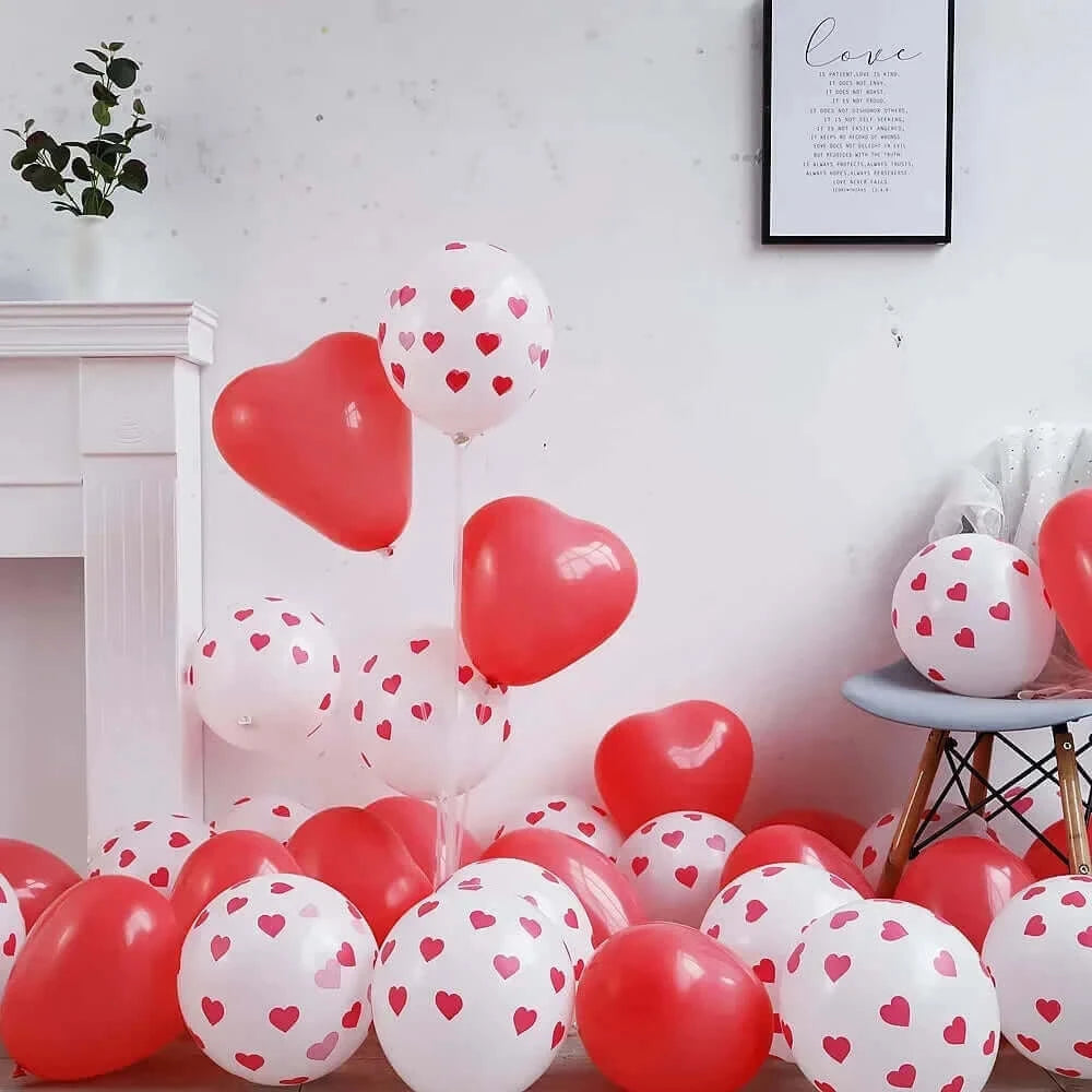 Happy Valentine’s Day Love Red Heart Bear Foil Balloons Wedding Anniversary Party Supplies Birthday Gift Home Outdoor Decoration