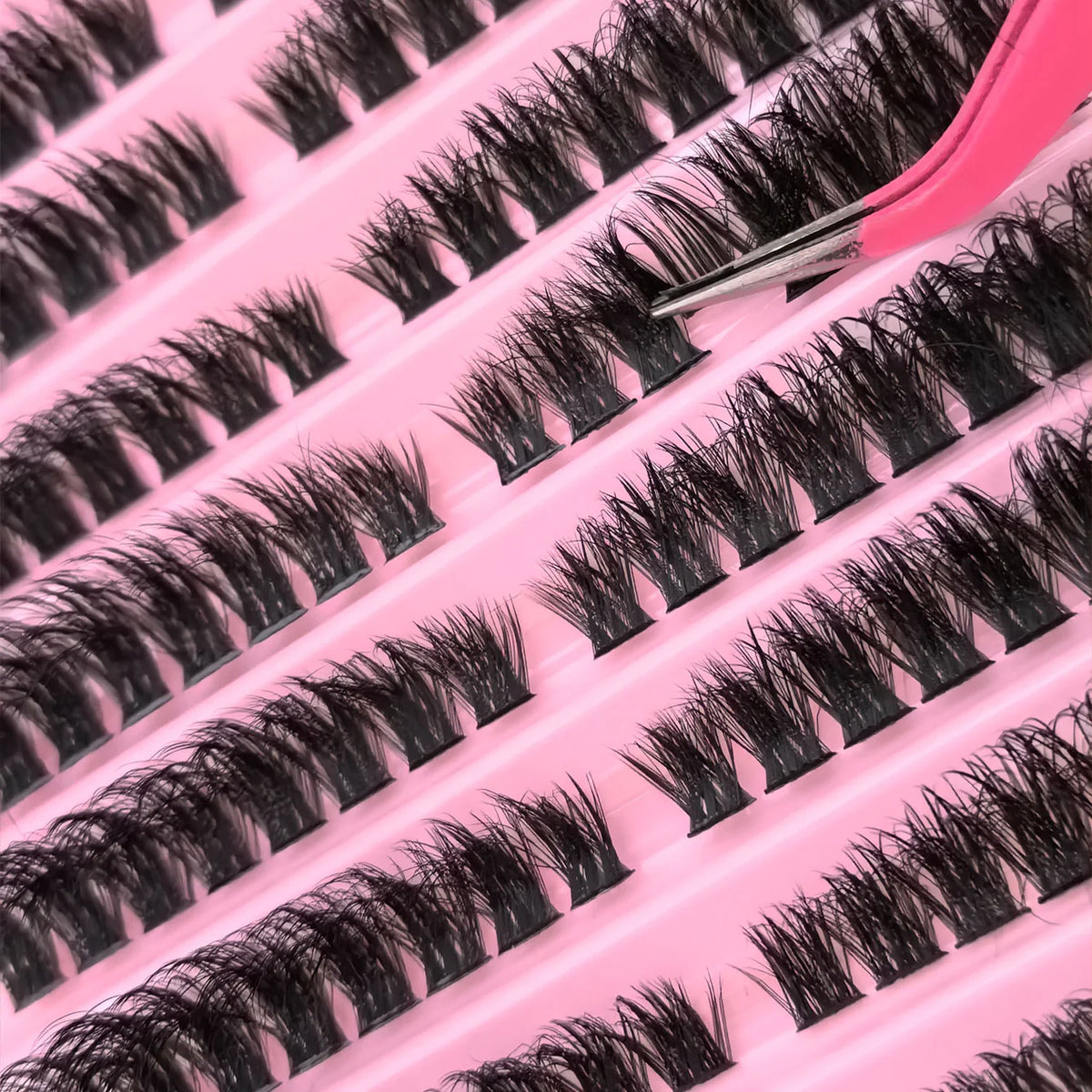 Eimny Individual Cluster Lashes – 160pcs | 8–16mm Mixed Tray | 80D–100D Volume | DIY Eyelash Extensions | Natural Look
