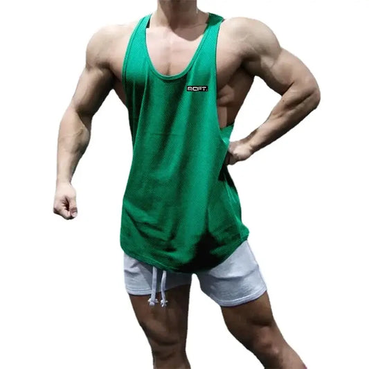 Gym Workout Sleeveless Shirt Men Bodybuilding Running Clothing.