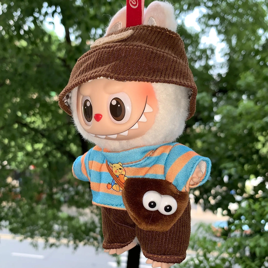 Labubu Doll Clothes Set 17cm Cute Dolls Casual Wear Outfit Changeable Clothes Plush Material Doll Accessories