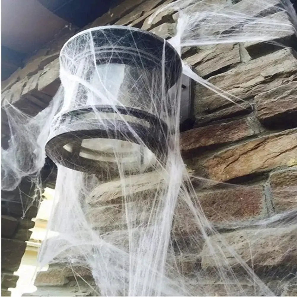 Halloween Glowing in The Dark Spider Web Cotton Luminous Cobwebs Halloween Indoor Outdoor Home Party Haunted House Decorations