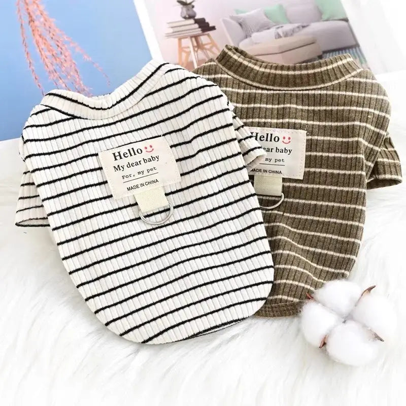 Pet Dog Vest Summer T-Shirt 2025 - Striped Dog Clothes