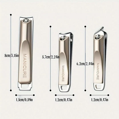 Precision Nail Clippers 5-Piece Set, Double-Edged Sharp And Durable, Complete Set With Ear Pick, Carefully Selected Steel Precision Grinding, Stainless Steel Nail Clipper Set Anti-Splash Rotating Package Five-Piece Pliers Ful