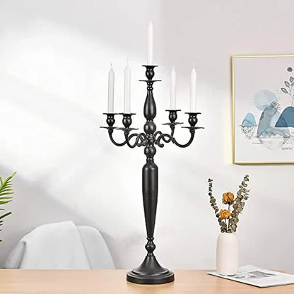 5-Light Metal Candelabra, 28.5-Inch Tall