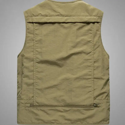 2023 Summer New Mens Many Pocket Tactical Hiking Fishing Vest Man