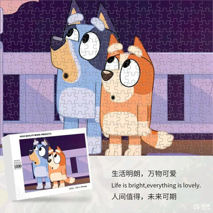 Bluey Cartoon Anime Puzzle Collection 70-1000 Pieces Educational &amp; Fun Holiday Gift Suitable for Adults &amp; Children Boxed Puzzle