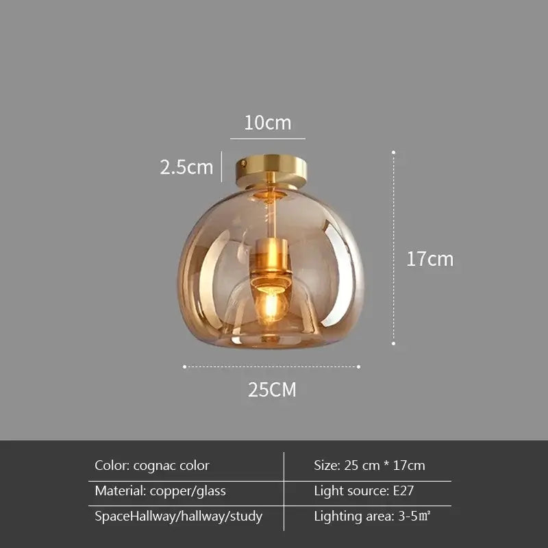 Modern Glass Globe Pendant &amp; Ceiling Light