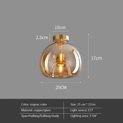 Modern Glass Globe Pendant &amp; Ceiling Light