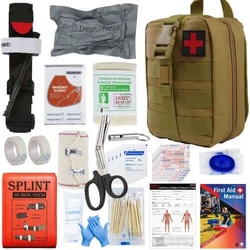 First Aid Survival Kit Tactical IFAK Pouch Supplied full set Molle.