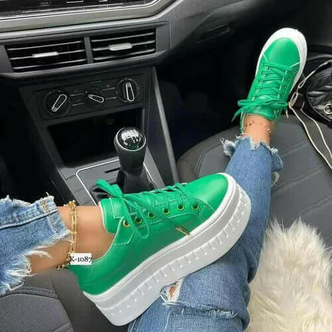 Casual Platform Women's Shoes Flat Womens Sneakers.