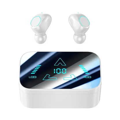 Wireless Bluetooth Compact Earphone HIFI Stereo Sound ENC Headphones Power Display Earbuds For Smartphone Sport Headsets