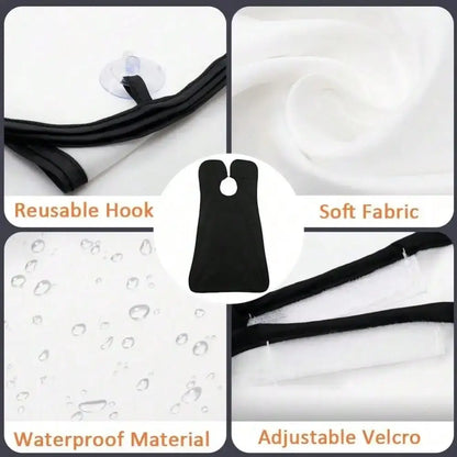 Waterproof Beard Bib Hair Catcher Apron For Men Mess Free Shaving Trimming Protection Easy Clean Bathroom Sink Cover Practical Christmas Valentine Anniversary Gift For Him