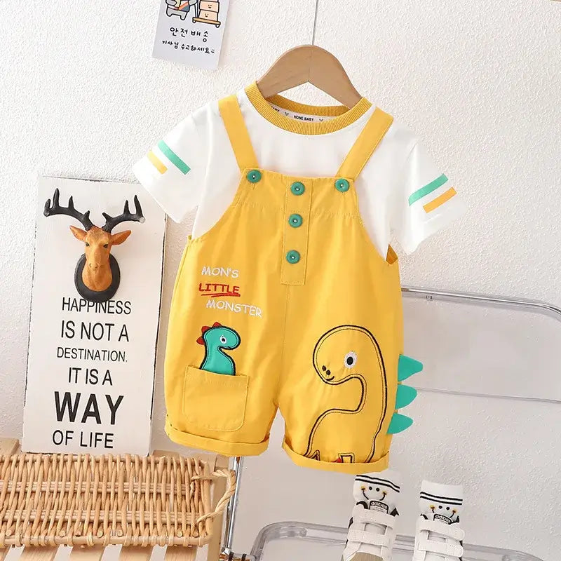 Toddler Summer Dinosaur Outfit 2Pcs Set - Fashion Tracksuit