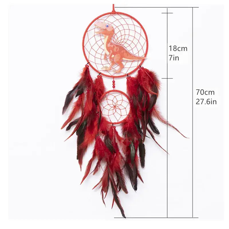 Animals Dinosaur Dream Catchers Wall Decor for Kids Children Room Cute Crocodile Horse Catcher Hanging Ornament Home Accessories