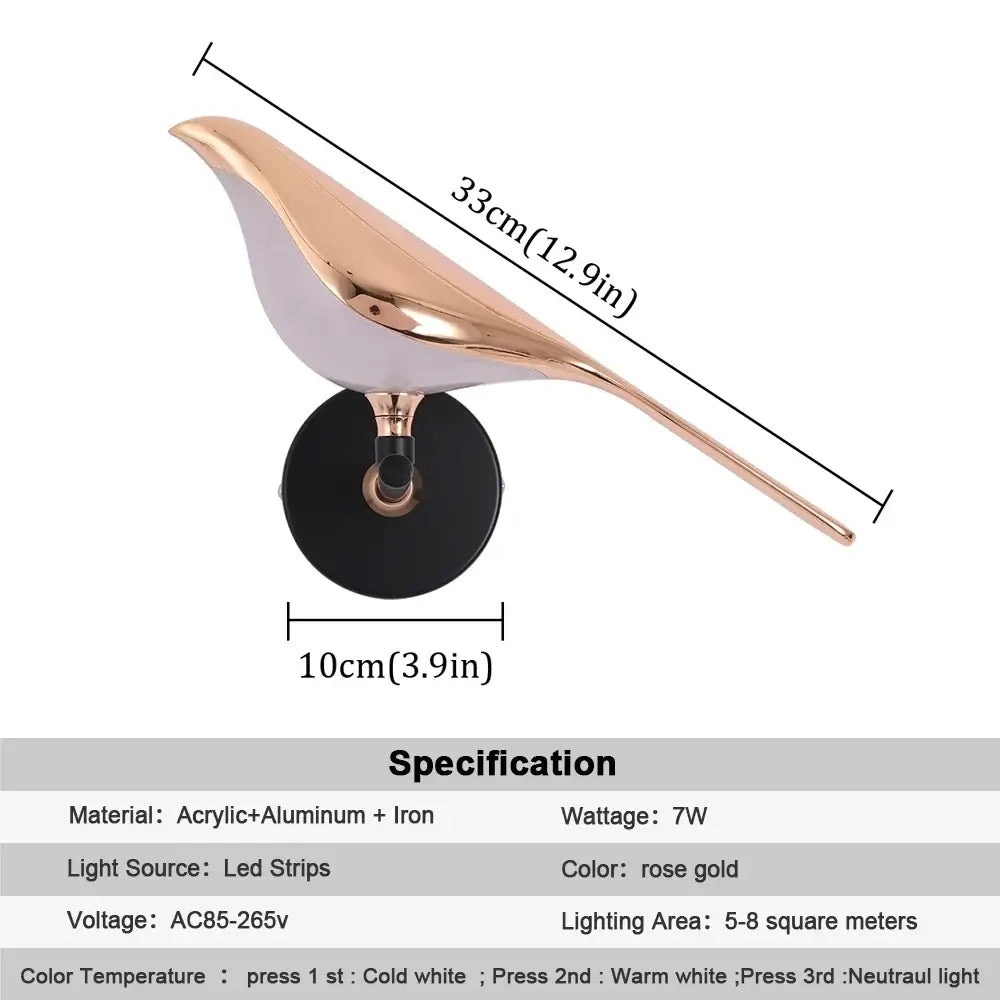 Modern Bird LED Pendant &amp; Wall Lighting