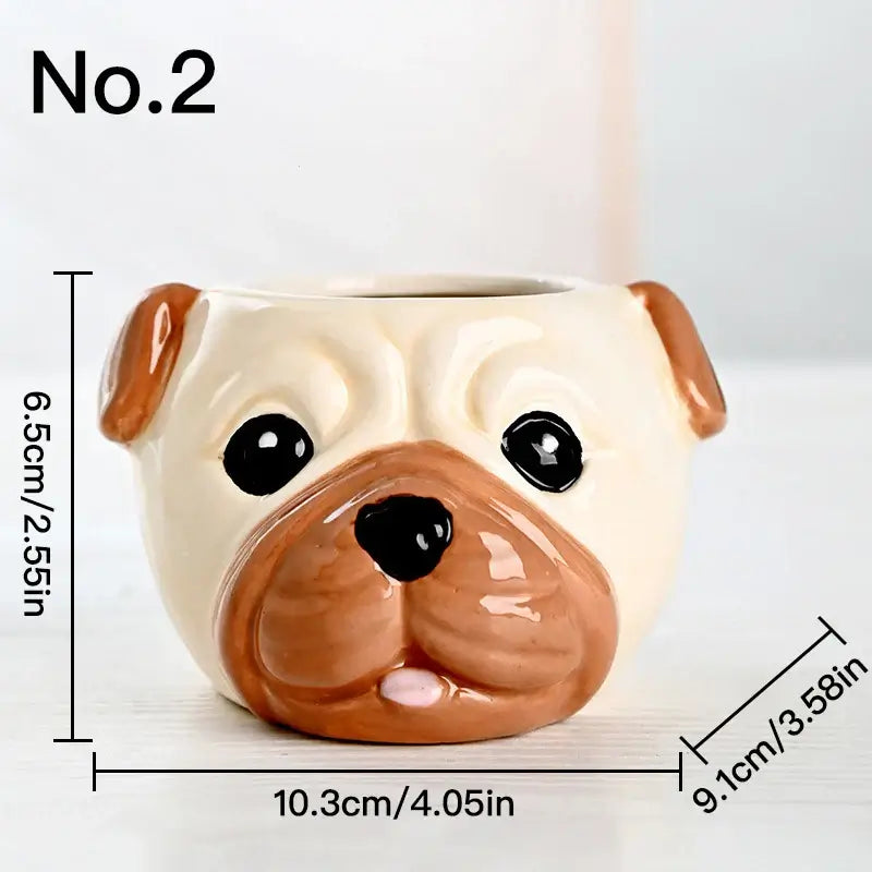 cute puppy succulent planter