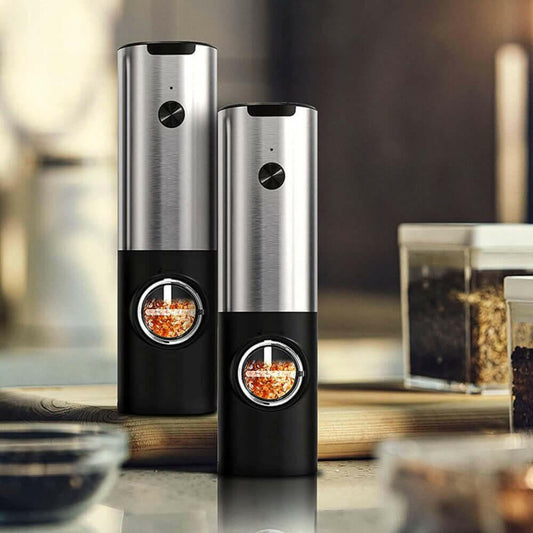 Electric Salt Grinder 2 Bottles Set.