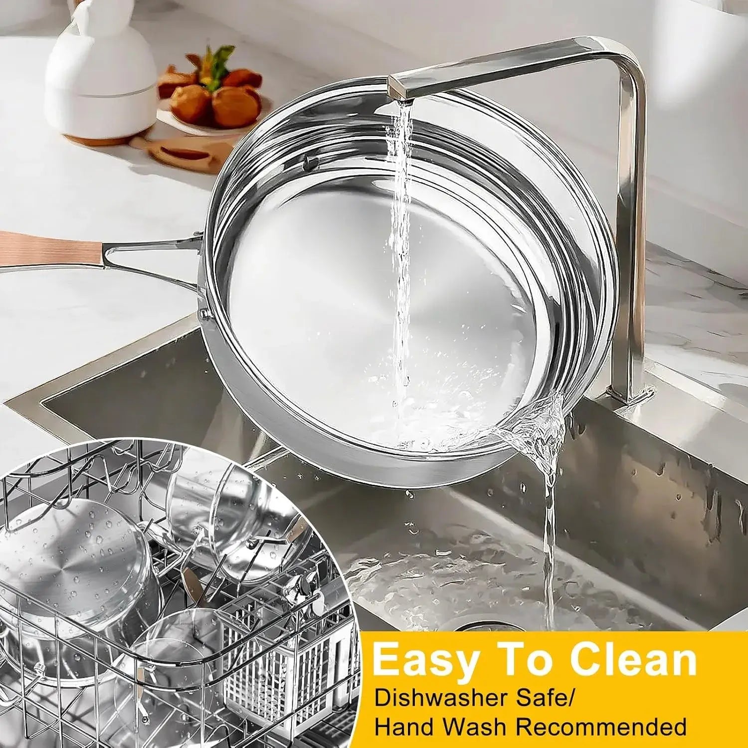 Stainless Steel Cookware Set - 10 Piece Induction Ready