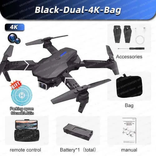 New E88Pro RC Drone 4K Professinal With 1080P Wide Angle Dual HD